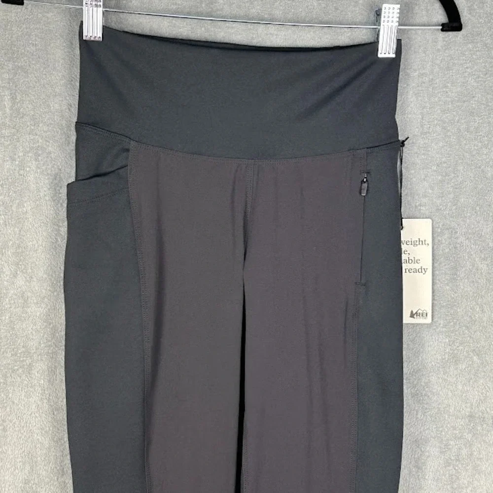 REI Co-op Flash Hybrid Tights Womens Extra Small Black Hiking Breathable Outdoor